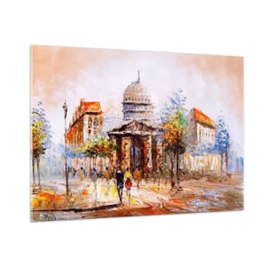 Schilderen op glas - Parijs wandeling - 100x70 cm