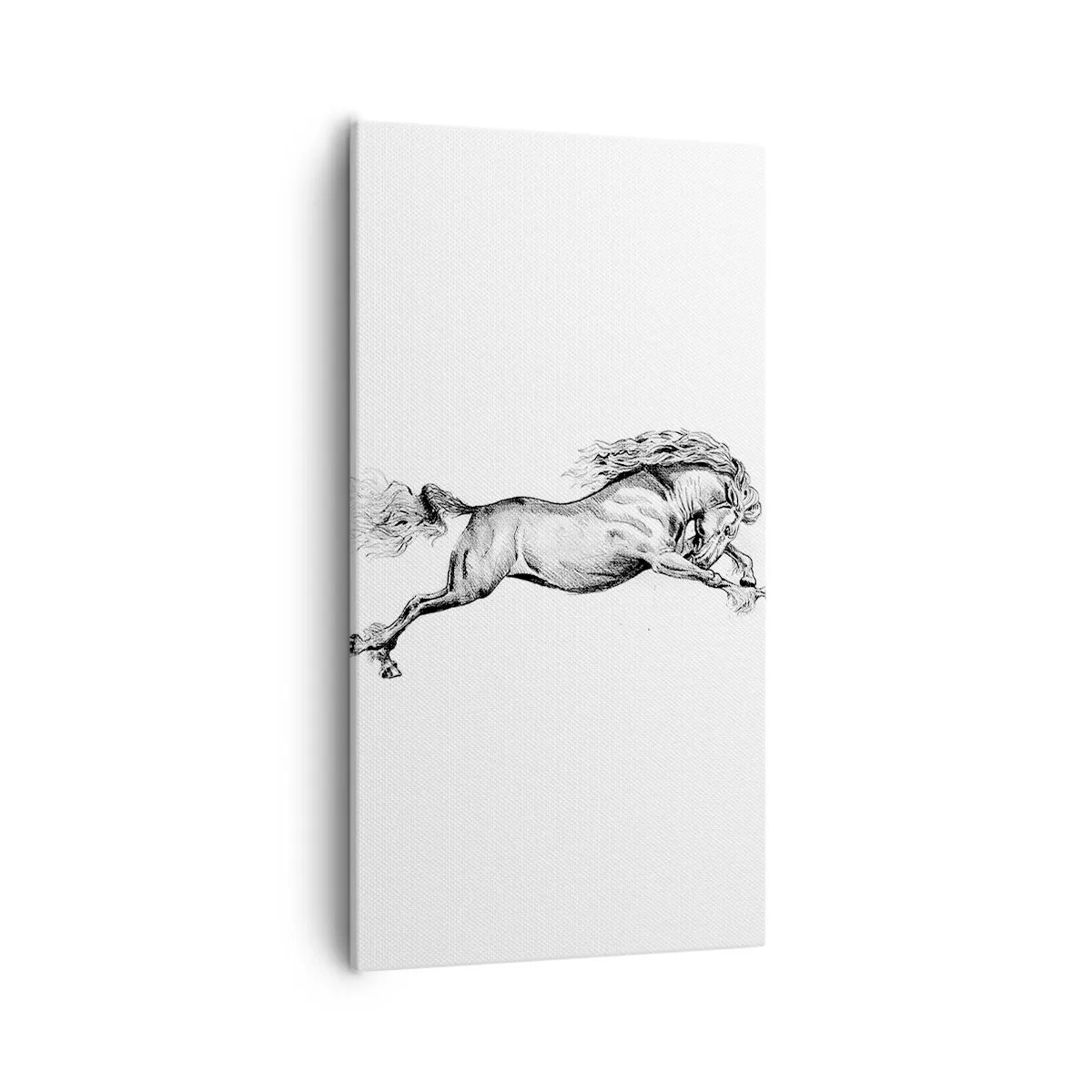 Schilderen op canvas - Vastgehouden in galop - 55x100 cm