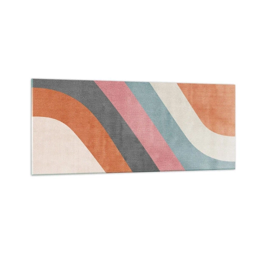 Schilderen op glas - Diagonale compositie – beweging - 100x40 cm