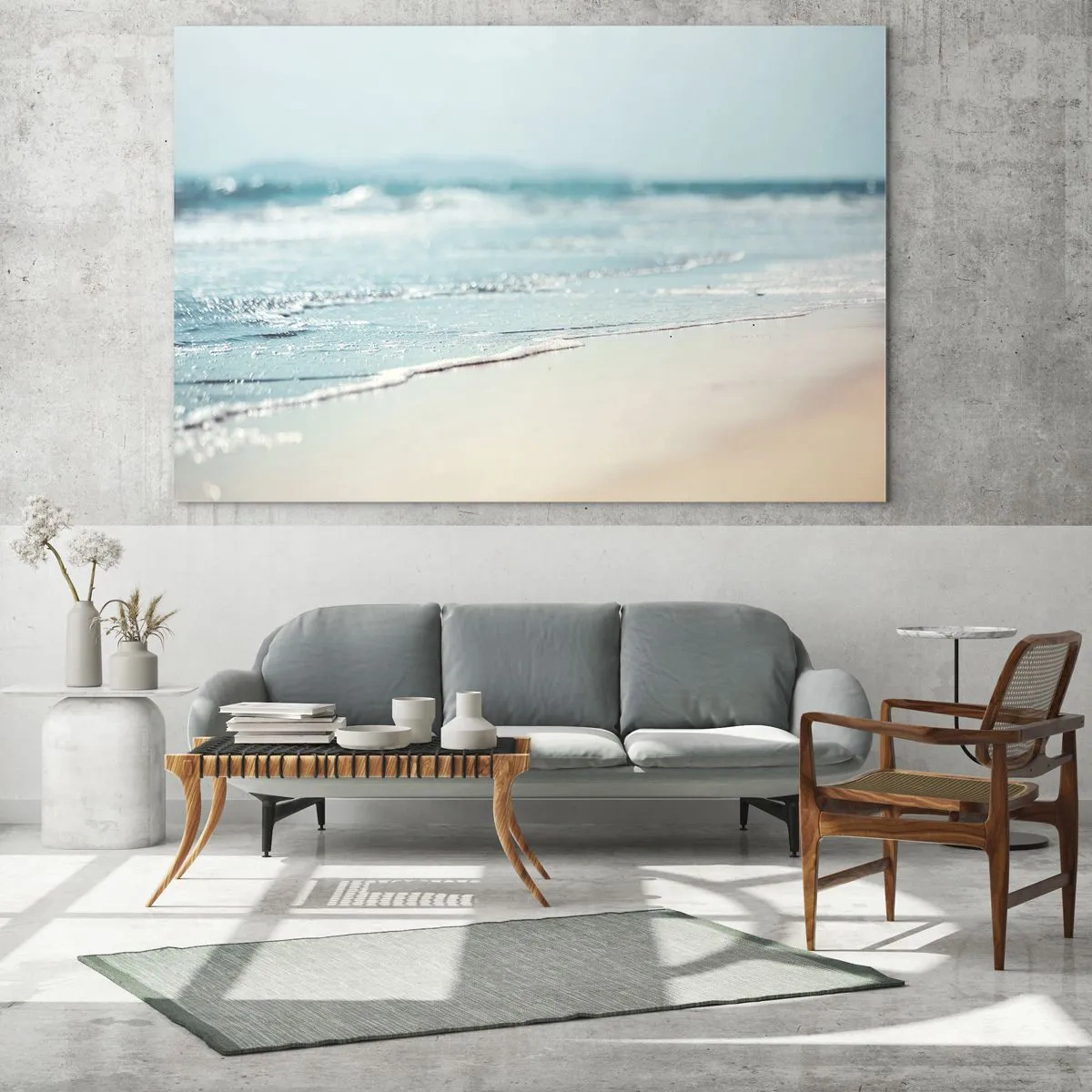 Schilderen op glas - Warmte en geluid - 160x50 cm