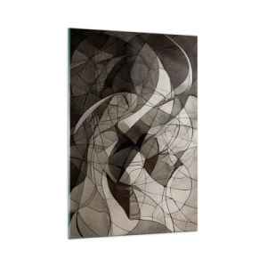 Schilderen op glas - Circulatie van aardekleuren - 70x100 cm