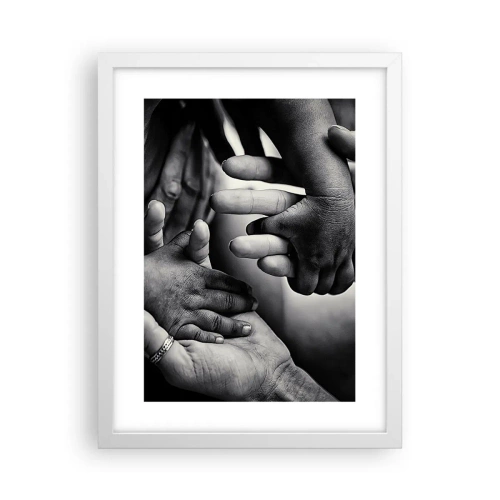 Poster in een witte lijst - Om mens te zijn - 30x40 cm