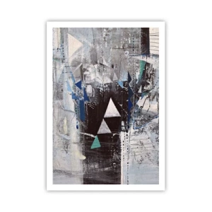 Poster - Overschrijvende volgorde van driehoeken - 70x100 cm