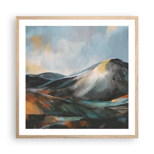 Een poster in een licht eiken lijst - Ruw en prachtig - 60x60 cm