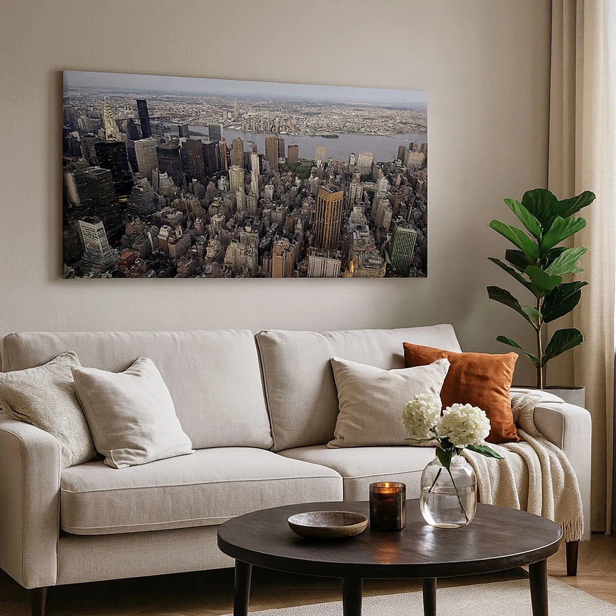 Schilderen op canvas - Het kloppend hart van onze tijd - 100x40 cm