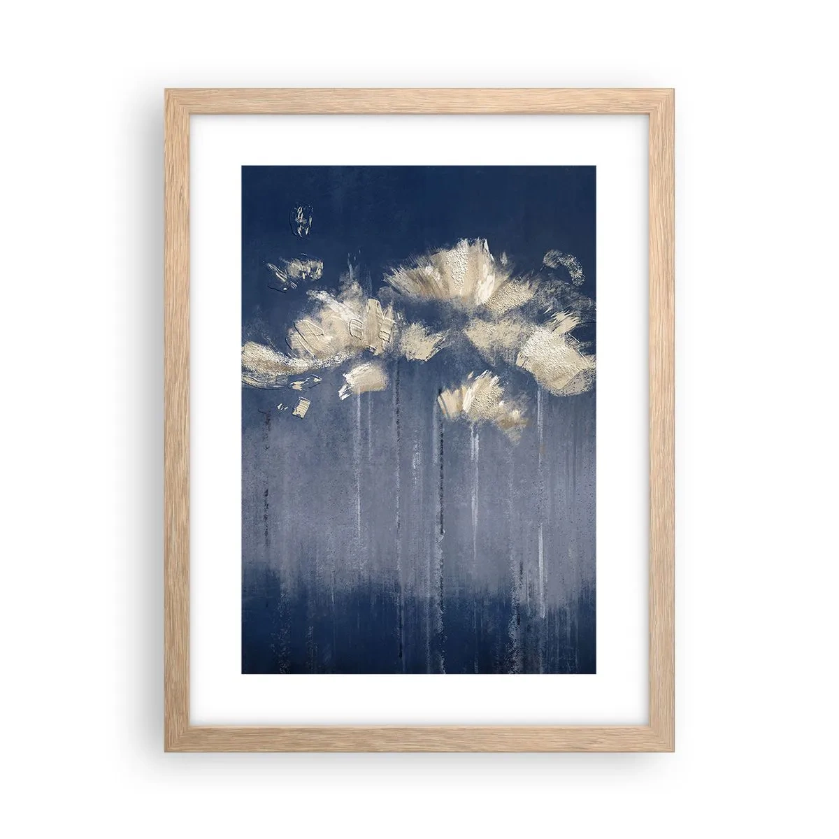 Een poster in een licht eiken lijst - Als bloemblaadjes in de wind - 30x40 cm