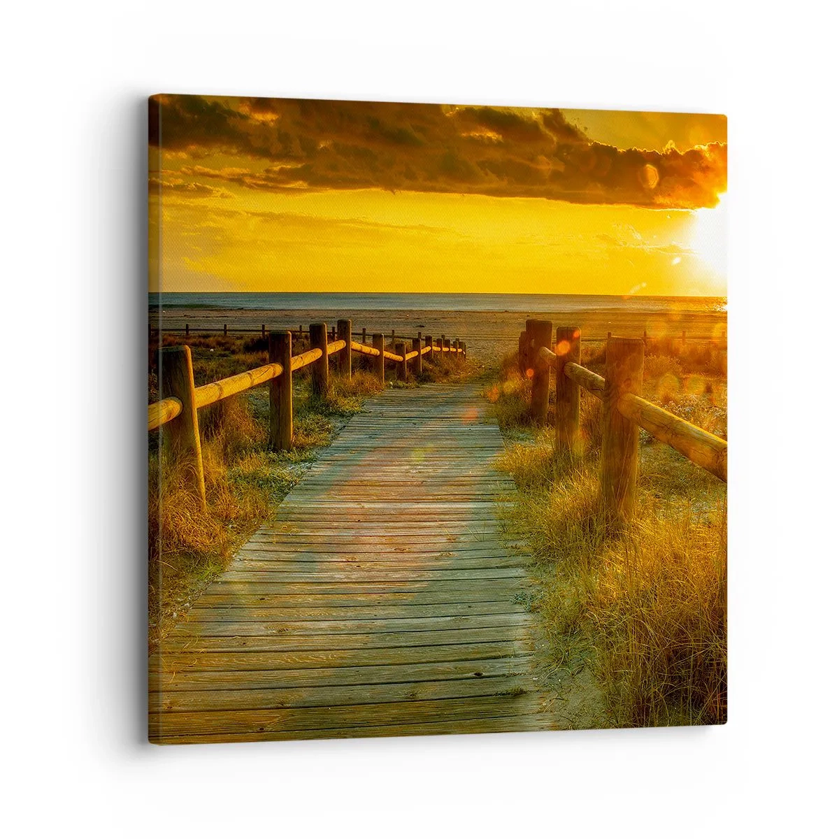 Schilderen op canvas - Badend in oud goud - 30x30 cm