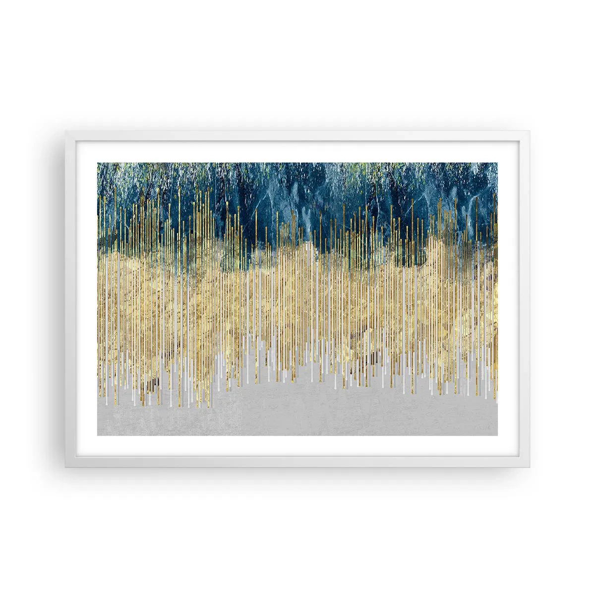 Poster in een witte lijst - Vergulde grens - 70x50 cm