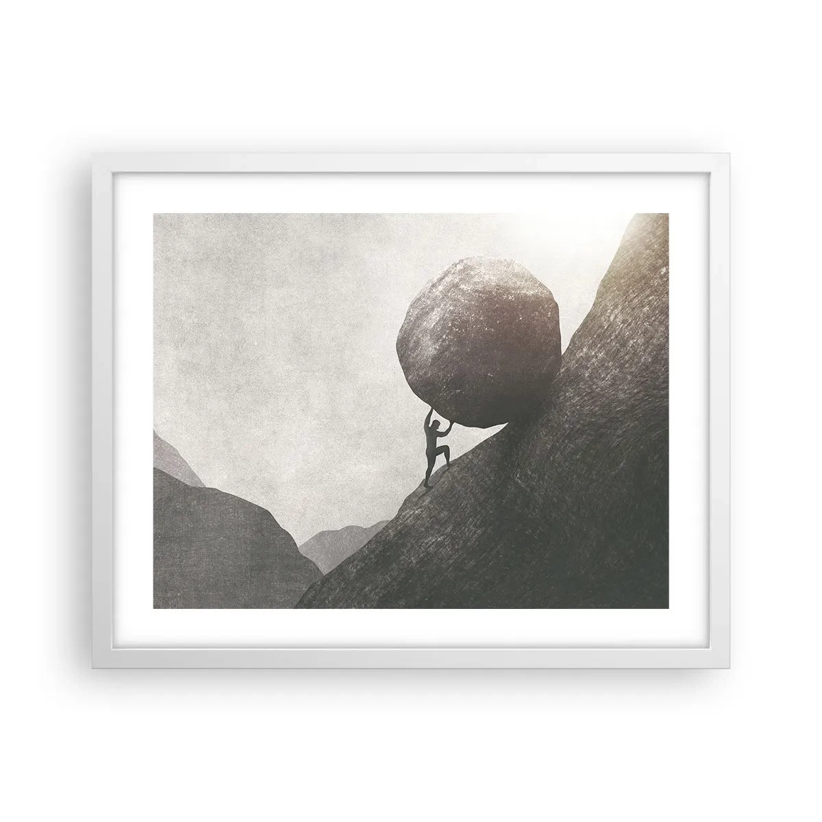 Poster in een witte lijst - Ik geloof tegen alle hoop in - 50x40 cm