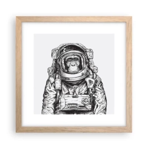 Een poster in een licht eiken lijst - Alternatieve evolutie - 30x30 cm