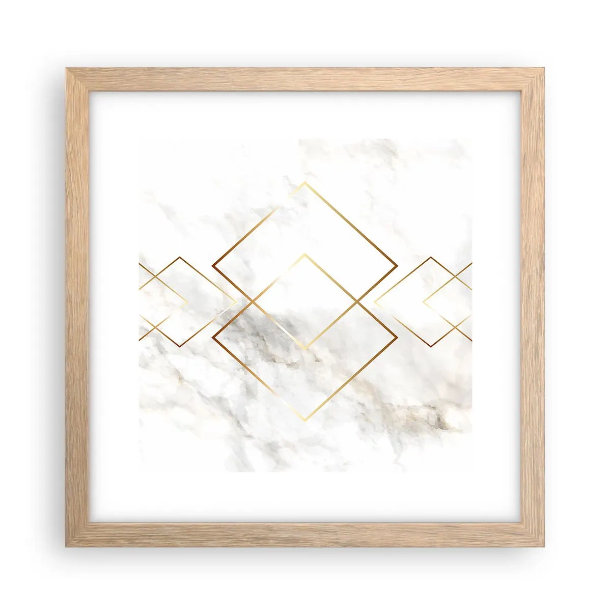 Een poster in een licht eiken lijst - Een uitzicht tot in het oneindige - 30x30 cm