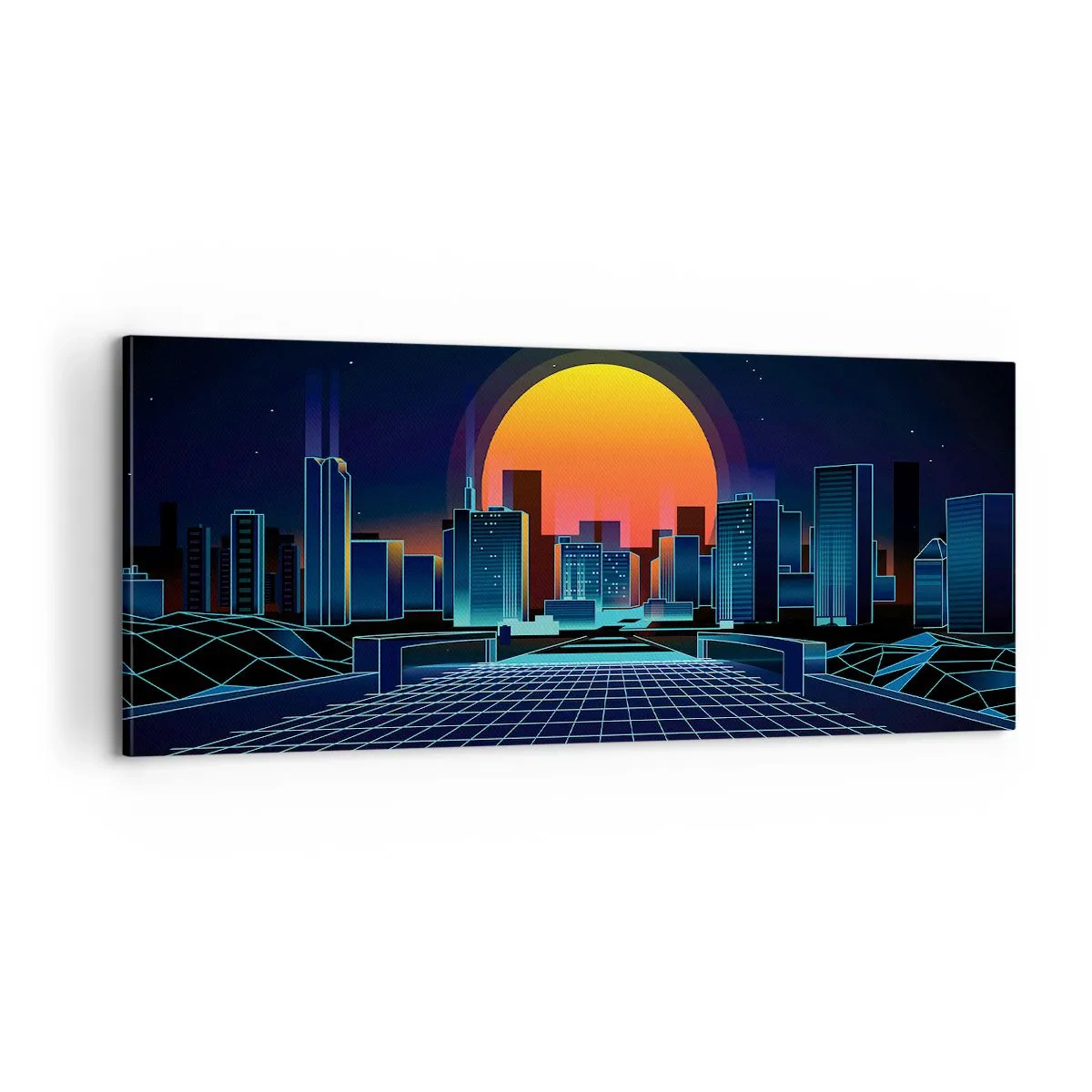 Schilderen op canvas - Wil je nog steeds naar het echte? - 100x40 cm