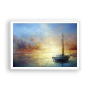 Poster in een witte lijst - In een gouden baai - 100x70 cm