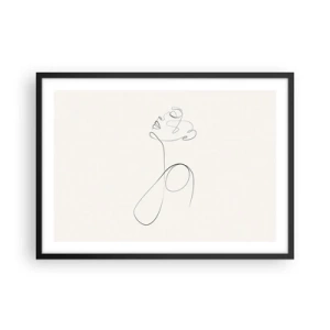 Poster in een zwarte lijst - Loopt in dromen - 70x50 cm