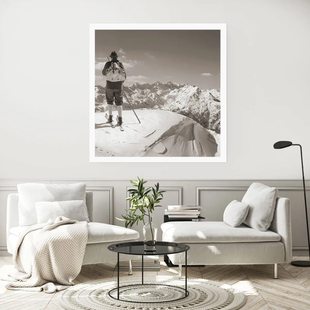 Poster - En de bergen blijven onveranderd - 40x40 cm