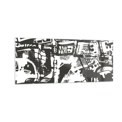 Schilderen op glas - Orde of chaos? - 100x40 cm