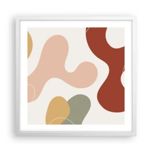 Poster in een witte lijst - Kronkels of krullen? - 50x50 cm