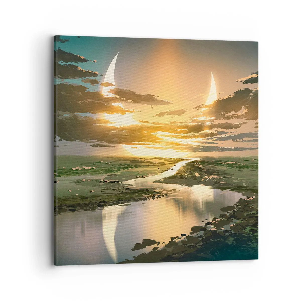 Schilderen op canvas - Ergens in een sterrenstelsel ver, ver weg - 70x70 cm