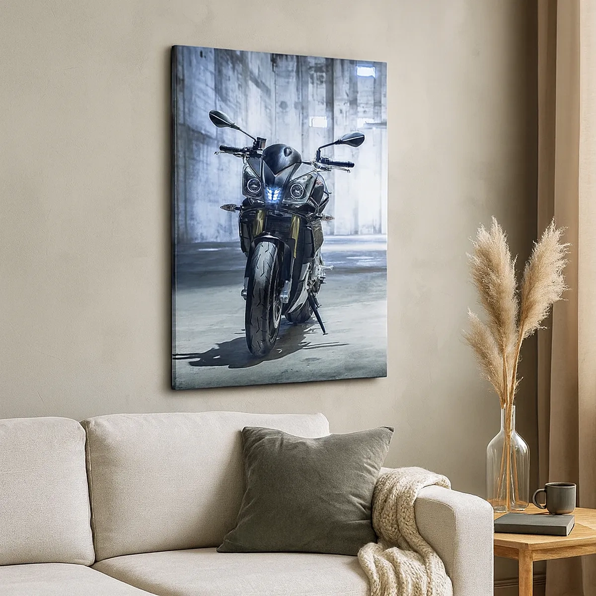 Schilderen op canvas - Voordat de motor brult - 50x70 cm