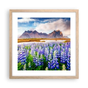 Een poster in een licht eiken lijst - Kracht en soberheid naast zachtheid - 40x40 cm