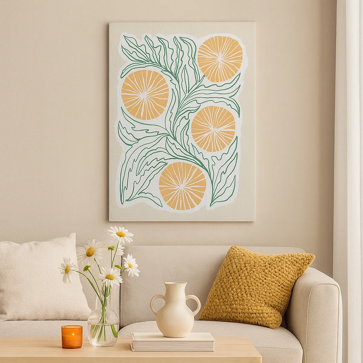 Schilderen op canvas - Etnisch met een vleugje abstractie - 50x70 cm