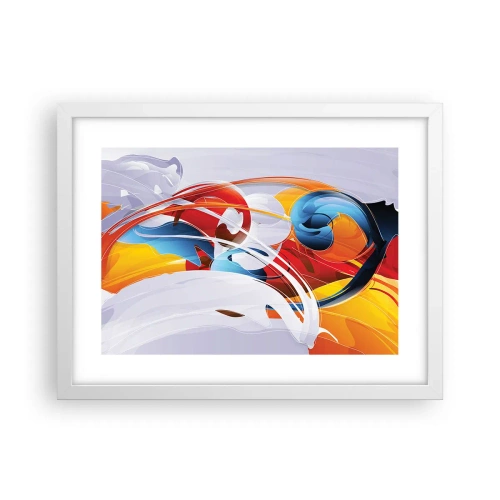 Poster in een witte lijst - De dans van de elementen - 40x30 cm