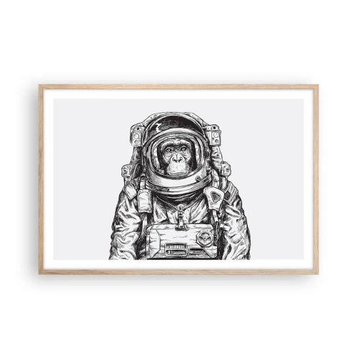 Een poster in een licht eiken lijst - Alternatieve evolutie - 91x61 cm