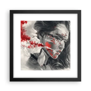 Poster in een zwarte lijst - In de dampen van absurditeit - 30x30 cm