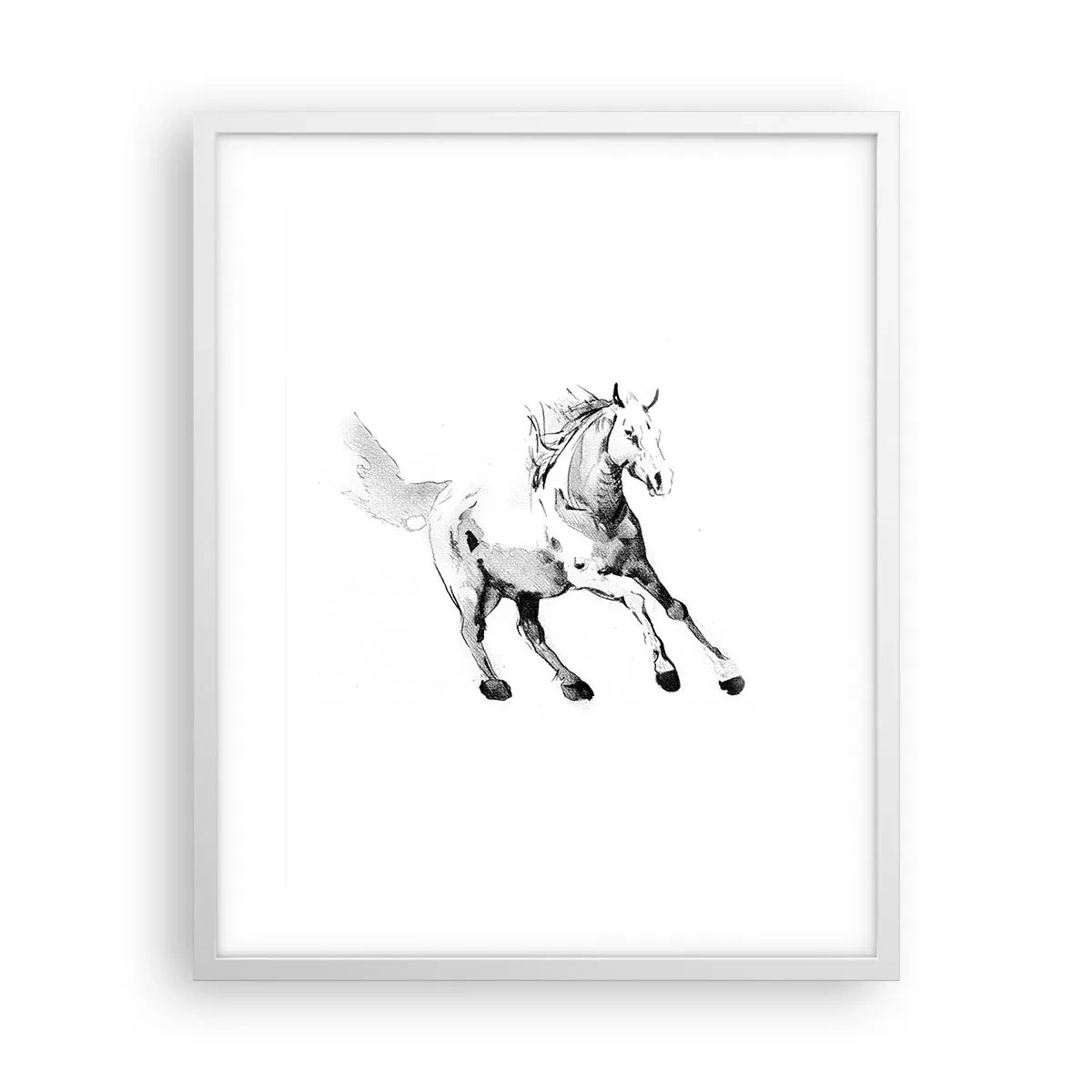 Poster in een witte lijst - Ongetemde ziel - 40x50 cm