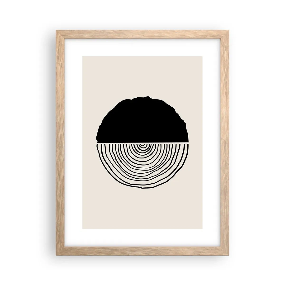Een poster in een licht eiken lijst - Half om half - 30x40 cm
