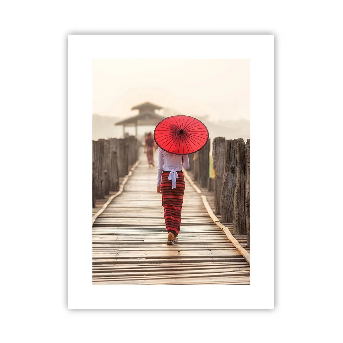 Poster - Op de oude brug - 30x40 cm