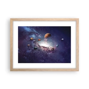 Een poster in een licht eiken lijst - Zonne-dans systeem - 40x30 cm
