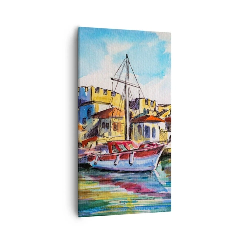 Schilderen op canvas - Regenboogmiddag - 55x100 cm