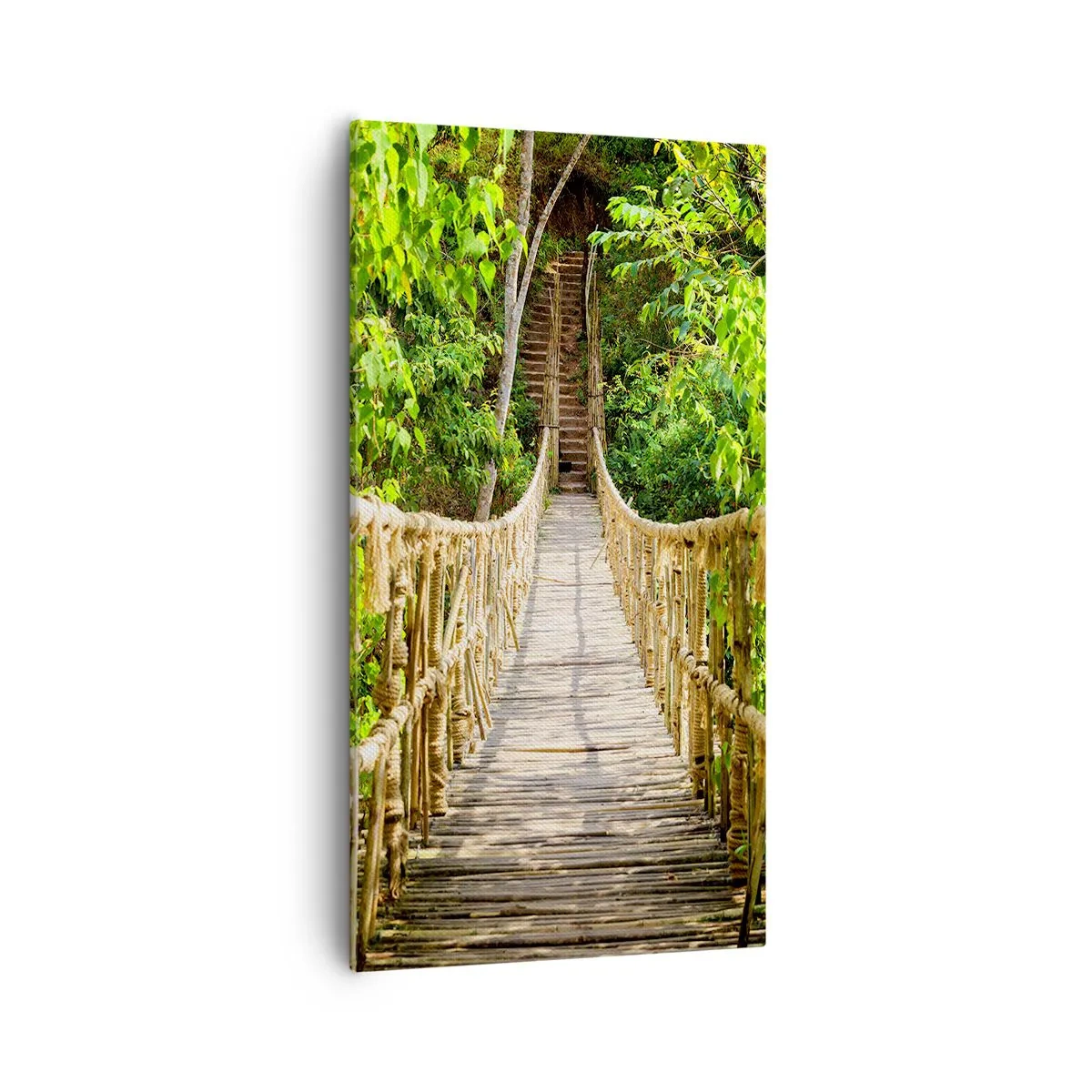 Schilderen op canvas - Opgeschort in het groen - 55x100 cm