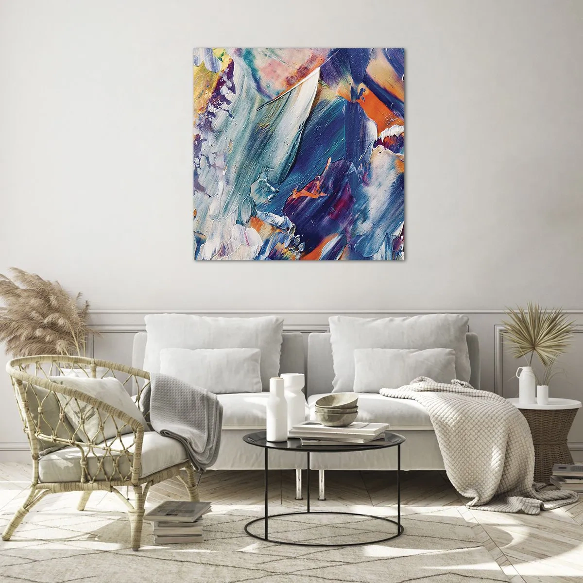 Schilderen op glas - Kleur verwarring - 40x40 cm