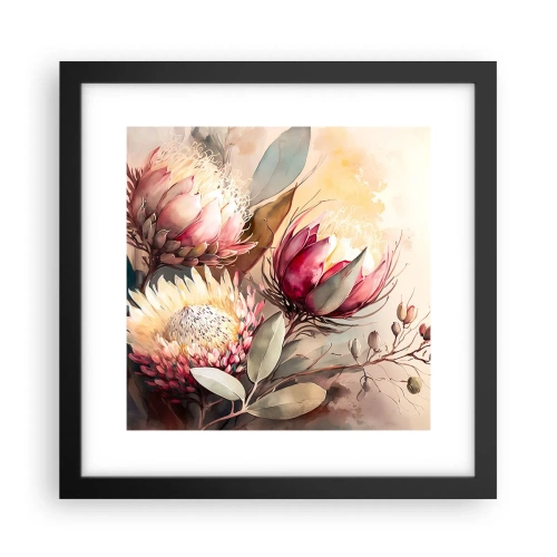 Poster in een zwarte lijst - In profiel en en face - 30x30 cm