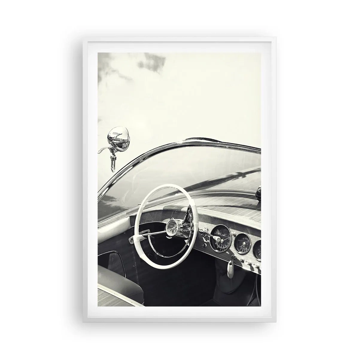 Poster in een witte lijst - Weer voor de rijken - 61x91 cm