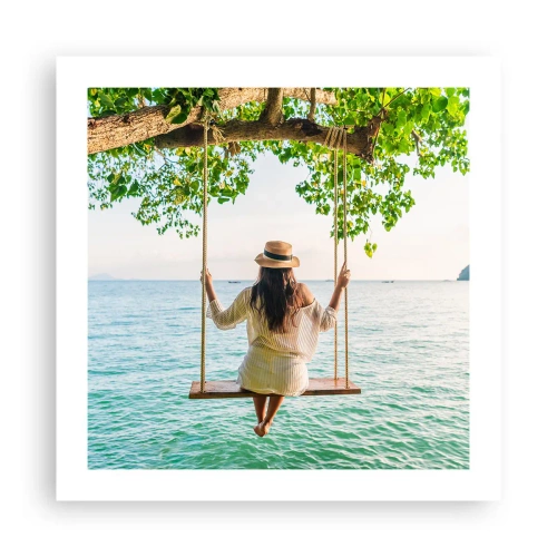 Poster - Het leven is prachtig - 50x50 cm
