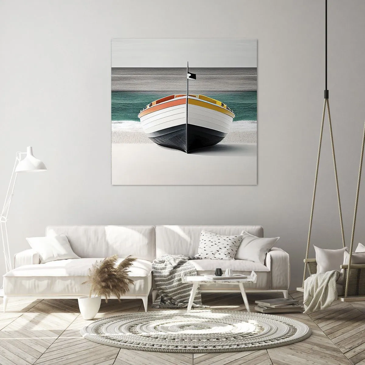 Schilderen op canvas - Op zijn plaats - 40x40 cm