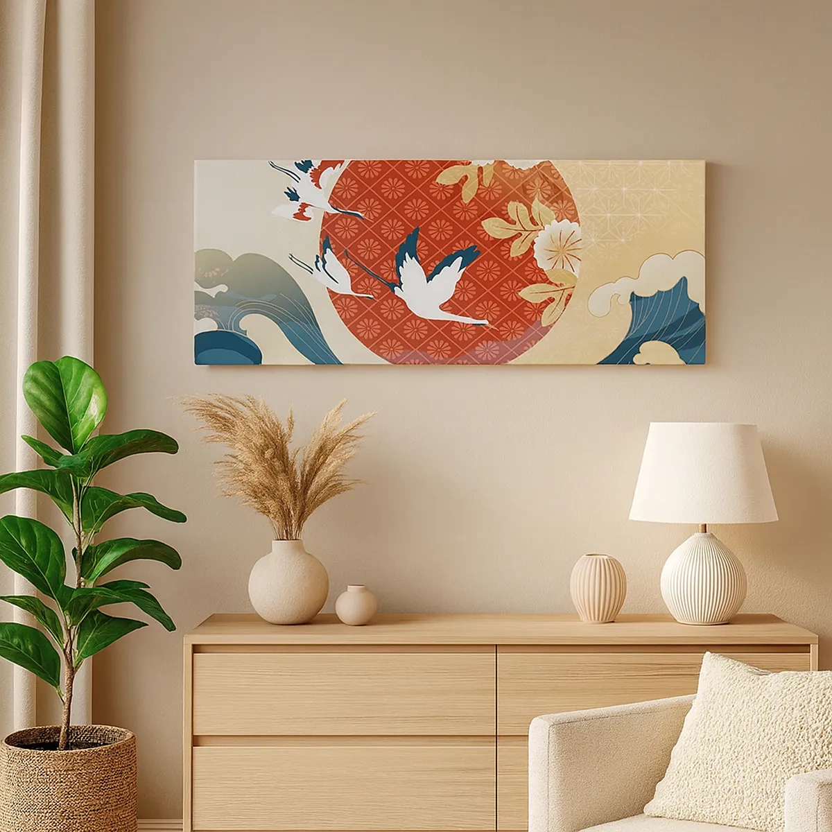 Schilderen op canvas - Japans sprookje - 30x30 cm