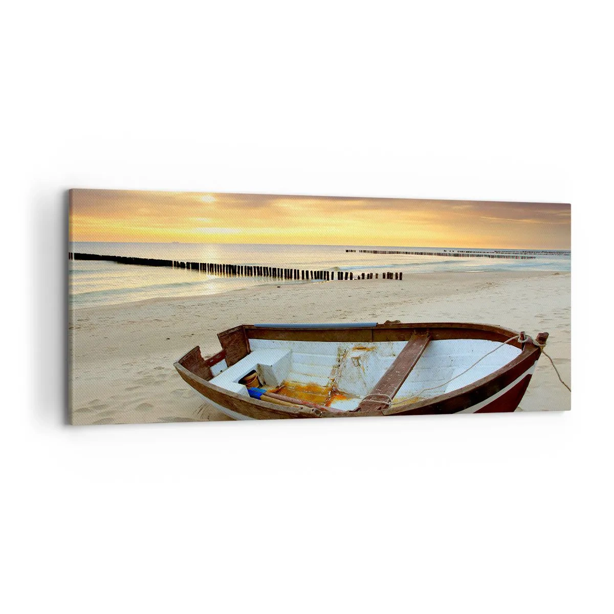 Schilderen op canvas - Er zijn geen mooiere stranden meer - 120x50 cm