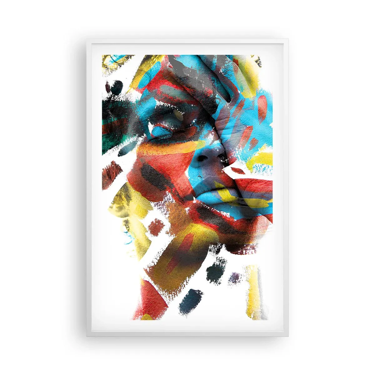 Poster in een witte lijst - Een kleurrijke persoonlijkheid - 61x91 cm
