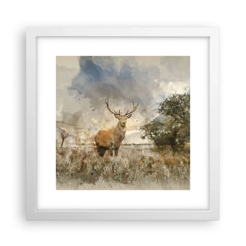 Poster in een witte lijst - Waardigheid - kracht - waardigheid - 30x30 cm