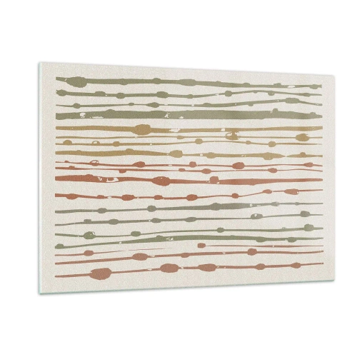 Schilderen op glas - Muzieknotatie van kleuren - 120x80 cm