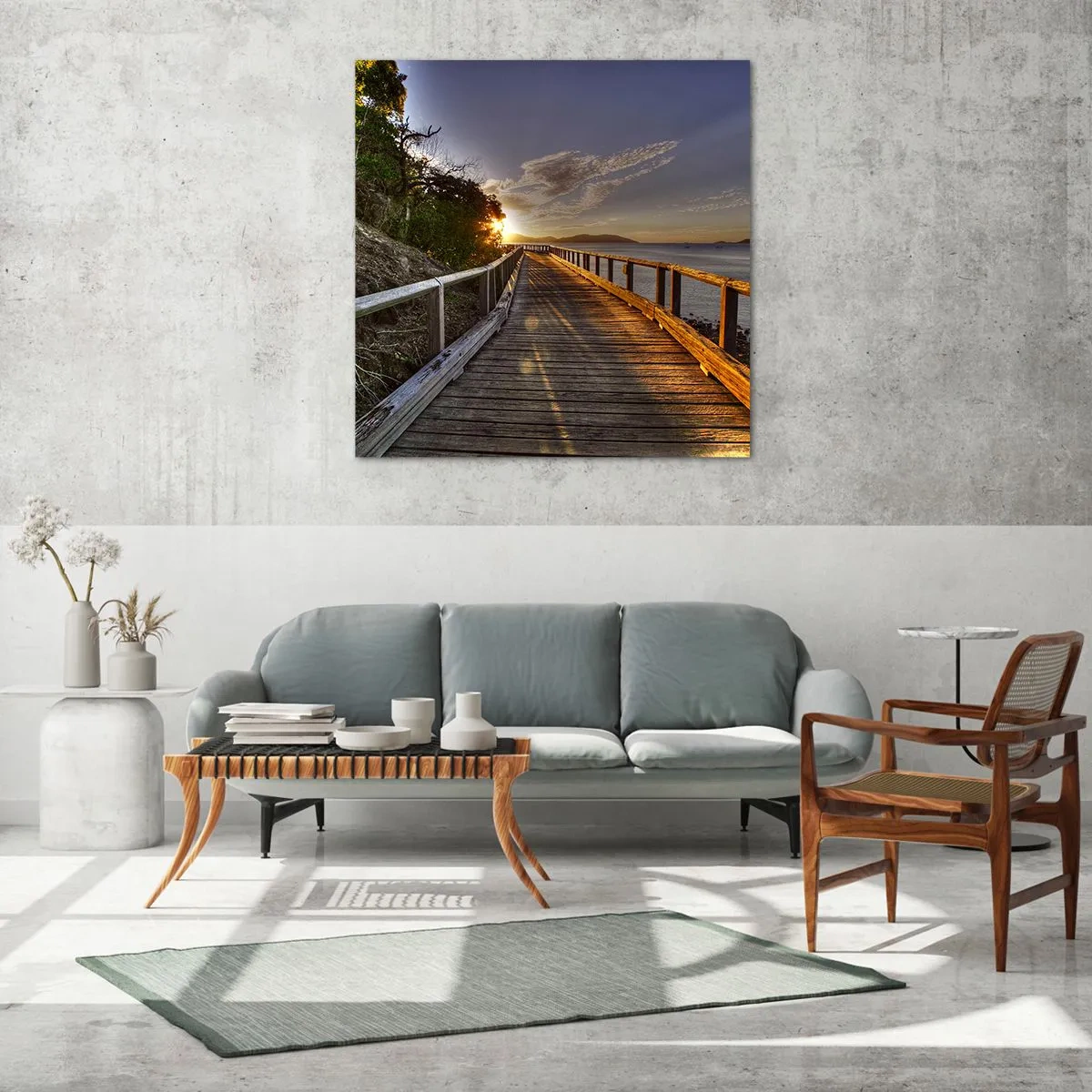 Schilderen op glas - Ga, blijf naar de zon gaan - 60x60 cm