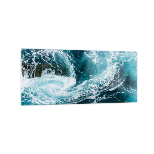 Schilderen op glas - De poort naar het binnenste van de aarde - 120x50 cm