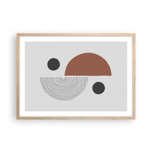 Een poster in een licht eiken lijst - Perfectie van het wiel - 70x50 cm