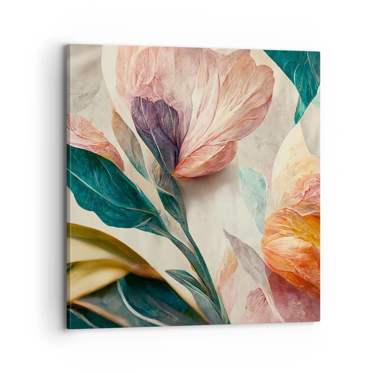 Schilderen op canvas - Bloemen van de zuidelijke eilanden - 70x70 cm