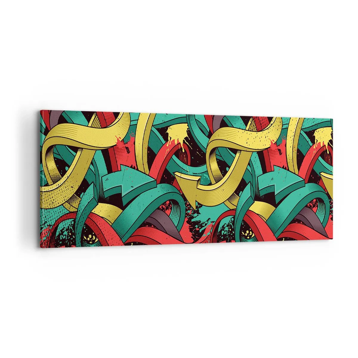 Schilderen op canvas - Welke weg naar het doel? - 100x40 cm