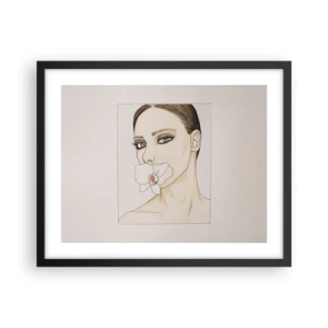 Poster in een zwarte lijst - Een symbool van elegantie en schoonheid - 50x40 cm